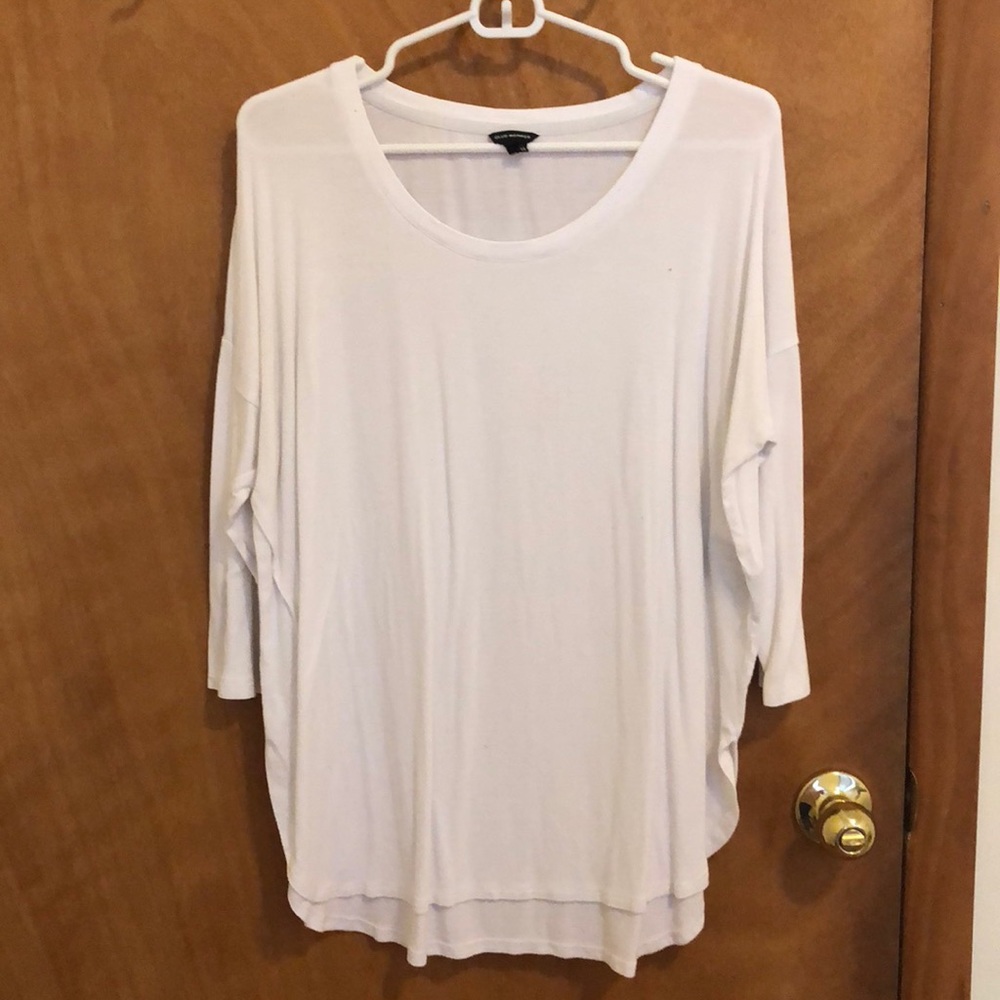 Club Monaco White 3/4 Sleeve Tee